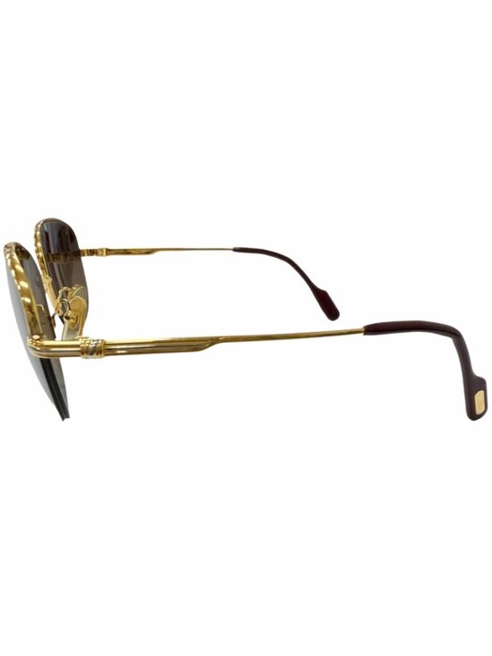 Cartier 140 Trinity Half Rim Sunglasses Eyewear Gold Bordeaux 55 18 Case main image 7